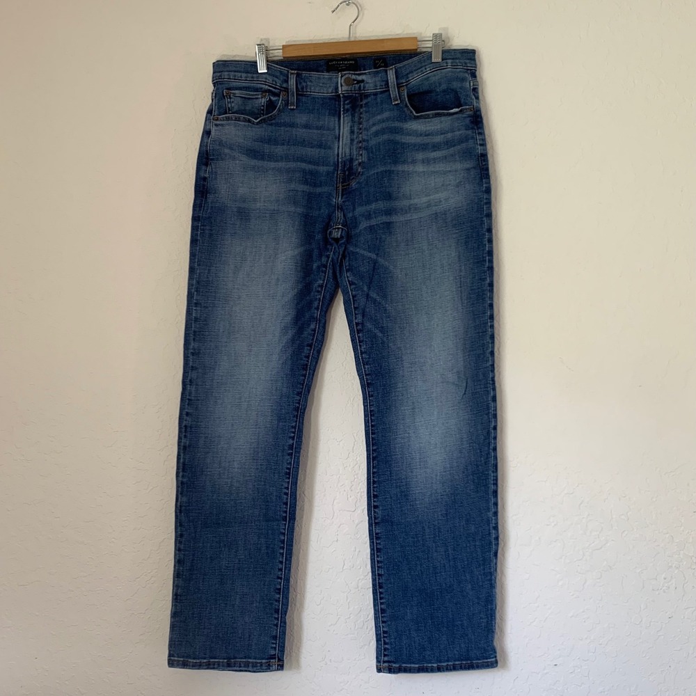 Lucky Brand 363 Vintage Straight Jeans Men 36x32 Blue Denim Classic Casual Urban